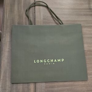 Longchamp Olive Green Shopping Bag